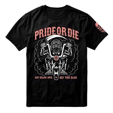 PRiDEorDiE keep rolling T-Shirt -black